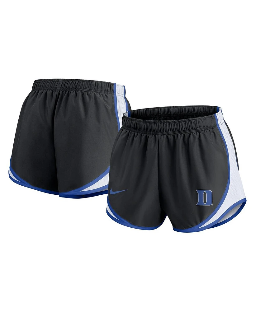 Nike Women's Black Duke Blue Devils Spring Break Tempo Performance Shorts