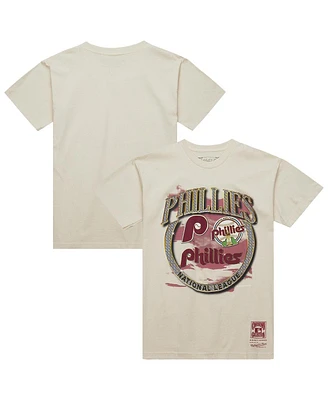 Mitchell & Ness Men's Cream Philadelphia Phillies Cooperstown Collection Crown Jewels T-Shirt