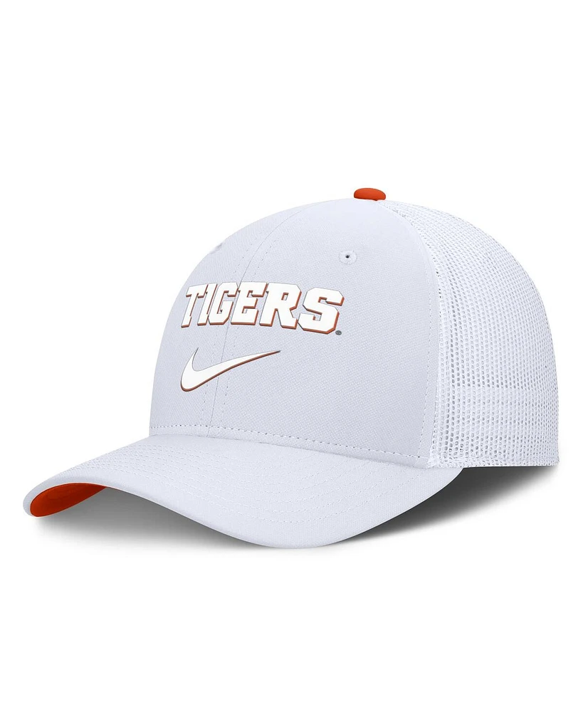 Nike Men's White Clemson Tigers Rise Adjustable Trucker Hat