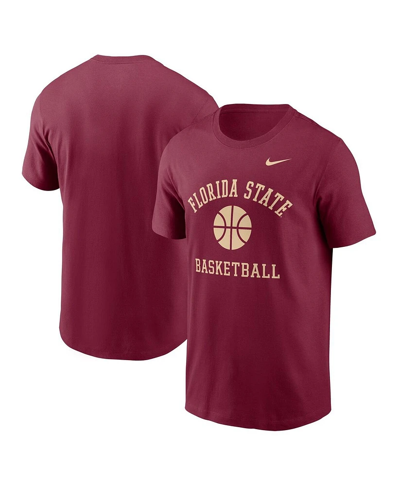 Nike Men's Garnet Florida State Seminoles Basketball Icon T-Shirt