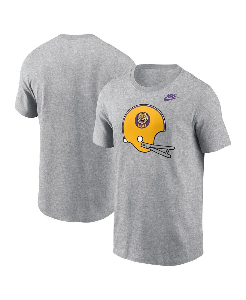 Nike Men's Heather Gray Lsu Tigers Legacy Helmet T-Shirt
