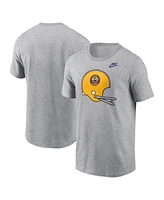 Nike Men's Heather Gray Lsu Tigers Legacy Helmet T-Shirt