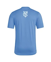 Adidas Men's Light Blue New York City Fc 2025 Jersey Hook Aeroready T-Shirt