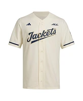 Adidas Men's Cream Georgia Tech Yellow Jackets Replica Baseball Jersey