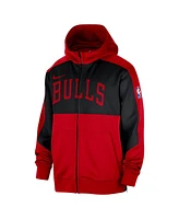 Nike Men's Red Chicago Bulls Authentic On-Court Showtime Performance Full-Zip Hooded Jacket