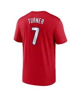 Nike Men's Trea Turner Red Philadelphia Phillies Legend Name and Number Home T-Shirt