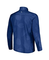 Tommy Bahama Men's Blue Chase Elliott Delray Frond Island Zone Half-Zip Jacket