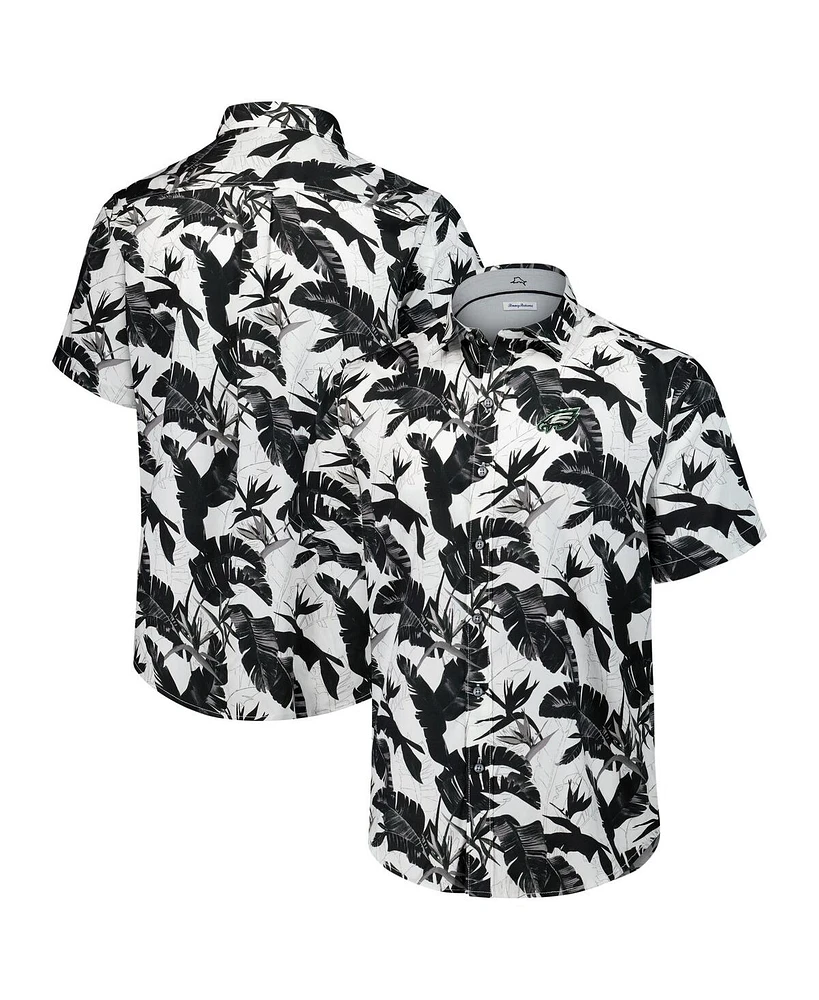Tommy Bahama Men's Black Philadelphia Eagles Sunnyvale Blooms Camp Button-Up Shirt