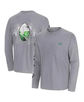 Tommy Bahama Men's Gray New York Jets Oasis Endzone Lux Long Sleeve T-Shirt