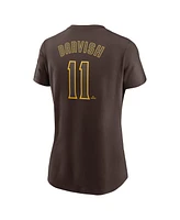 Nike Women's Yu Darvish Brown San Diego Padres Fuse Name Number T-Shirt