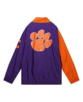 Mitchell & Ness Men's Purple/Orange Clemson Tigers Arched Retro Lined Full-Zip Windbreaker Jacket