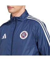 Adidas Men's Navy/White New England Revolution 2025 Anthem Reversible Full-Zip Jacket