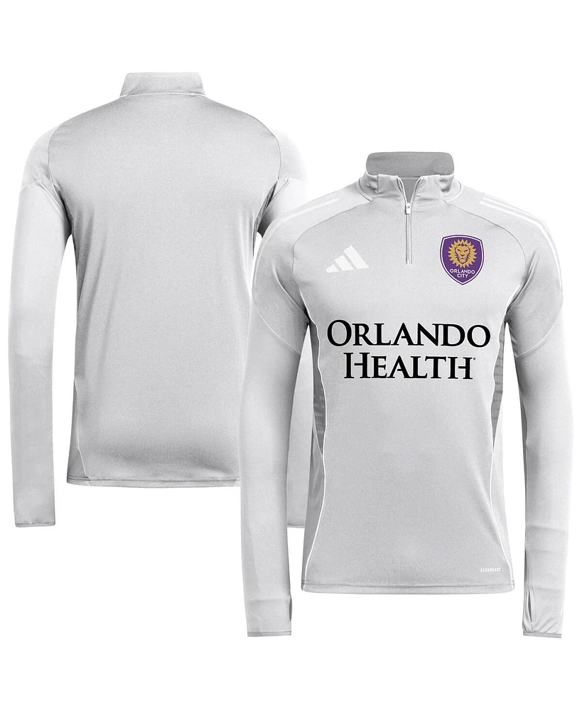 Adidas Men's Silver Orlando City Sc 2025 Quarter-Zip Long Sleeve Training Top