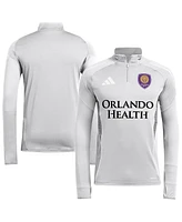 Adidas Men's Silver Orlando City Sc 2025 Quarter-Zip Long Sleeve Training Top