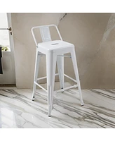 Counter Stool Chair with Footrest and Tapered Legs for Stylish and Comfortable Seating