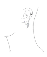 Bling Jewelry Trendy Pink Purple Black Guardian Angel Wing Feather Cartilage Ear Lobe Helix Warp Chain Cuff Earring Crystal Stud Stainless Steel
