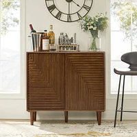 Alfred 34" Tall 3-Door Accent Cabinet with Adjustable Shelves