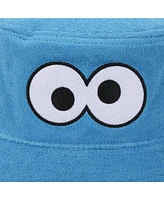 Sesame Street Men's Cookie Monster Face Adult Blue Bucket Hat