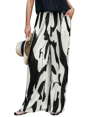 Cupshe Women's Posh Pleat Abstract Pants