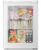 Cowsar Free Standing Upright Freezer with Removable Shelf, Adjustable Thermostat, Compact Reversible Single Door Vertical Freezers for Home/Hotel/Apar