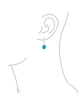 Bling Jewelry Simple Basic Round 8MM Bead Ball Drop Dangle Earrings Secure French Fish Hook Wire .925 Sterling Silver
