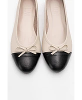 Rayne Cap Toe Leather Ballet Flats (Women)