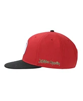 Jujutsu Kaisen Men's 3D Embroidered School Emblem Red & Black Snapback Hat