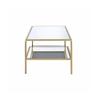 Minimalist Glass and Metal Coffee Table – Elegant and Functional