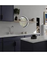 Modern Double Handle 2 Holes Deck Mount Bridge Kitchen Faucet With 360 Swivel Spout Sink Brushed Nickel