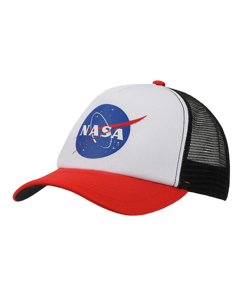 Nasa Men's Logo Red & White Trucker Hat