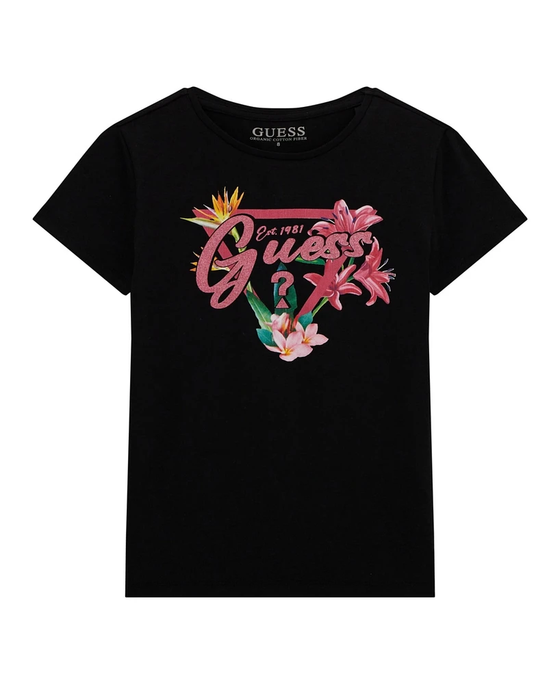 Guess Big Girls Short Sleeve Logo T-Shirt