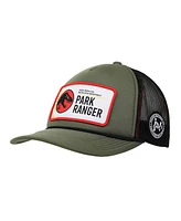 Jurassic Park Men's Park Ranger Badge Olive Trucker Hat