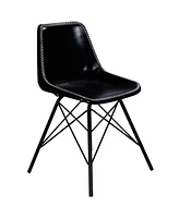 Stylish Faux Leather Upholstered Side Chair for Modern Decor