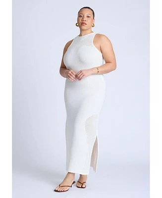 Eloquii Plus Sweater Dress With Open Stitch & Cutouts