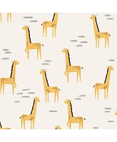 Lambs & Ivy Baby Signature Giraffe Organic Cotton Fitted Crib Sheet - White/Yellow