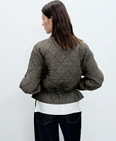 Mango Women's Quilted Bomber Jacket