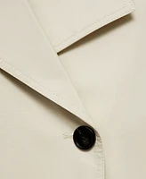 Mango Women's Short Double-Breasted Trench Coat