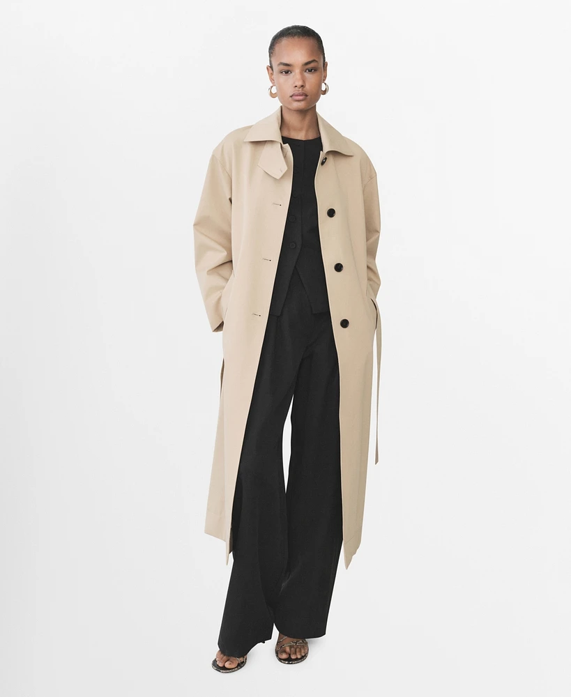 Mango Women's Lyocell Straight Suit Pants