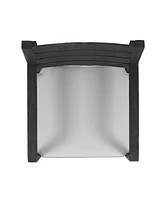 Outdoor Dining Chair Set of 2, Dark Grey With Light Grey Cushion