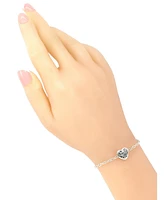 Devata Sweet Heart Filigree Chain Bracelet, 7.0 in adj to 8.0 in