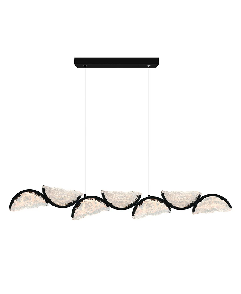 Cwi Lighting 13" Metal Moon Integrated Led Chandelier