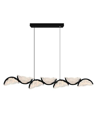 Cwi Lighting 13" Metal Moon Integrated Led Chandelier