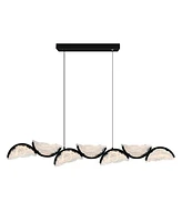 Cwi Lighting 13" Metal Moon Integrated Led Chandelier