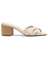 Schutz Women's Keefa Straw Slip-On Mules