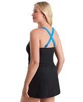 Shape Solver Sport by Mimi Flamingo Women's Runaround Skirted Swimsuit