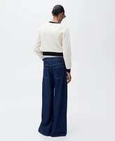 Mango Women's Double Trim Knit Cardigan