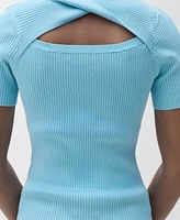 Mango Women's Ribbed Short-Sleeved Sweater