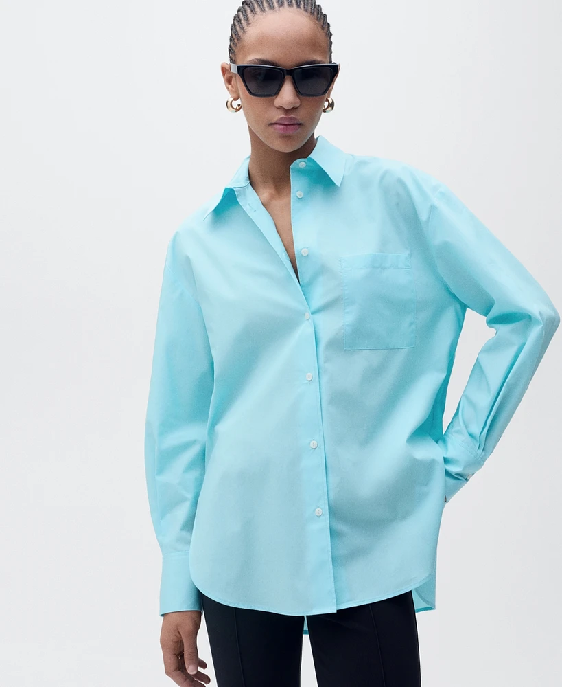 Mango Women's Oversize Poplin Shirt