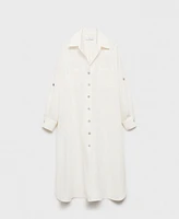 Mango Women's Linen Long Shirt
