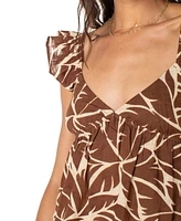 Roxy Juniors' Palmy Days Cotton Printed Tiered Midi Dress